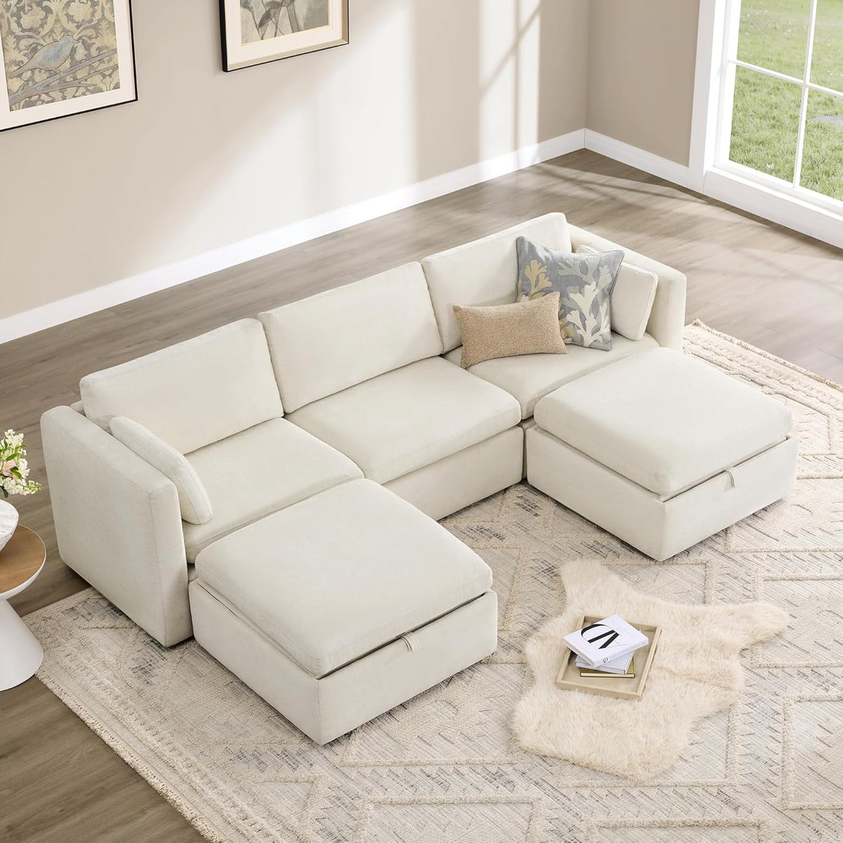 CHITA Oversized Modular Cloud Sectional Sofa, FSC Certified U Shaped Sectional Couches for Living