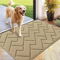 hicorfe Front Door Mat Outside Entrance,24"x35" Absorbent Muddy Dirt Resist Welcome Door Mats