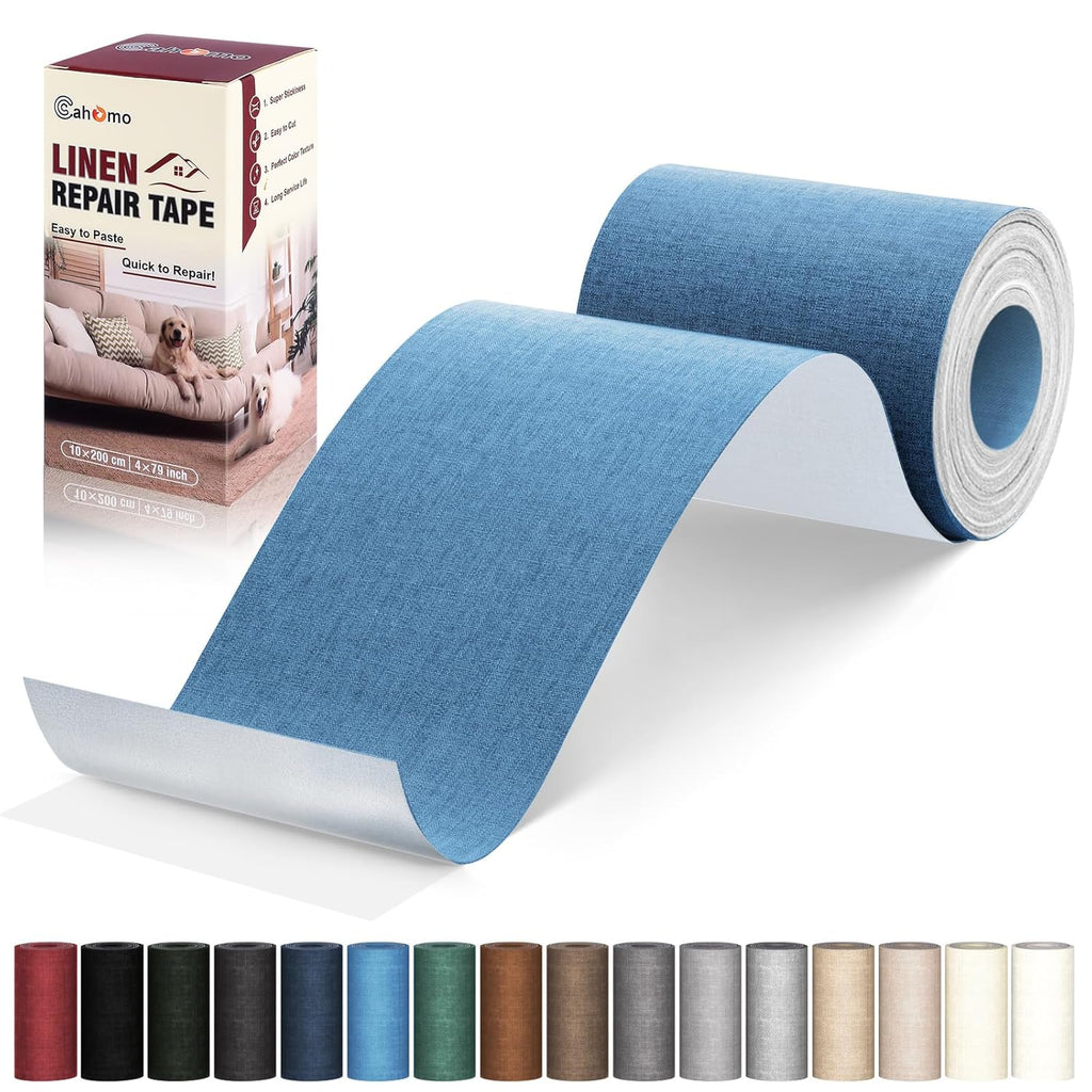 Linen Repair Tape 4x79 inch, Self Adhesive Fabric Patches, Linen Patch Tape Kit, Fabric Repair Tape