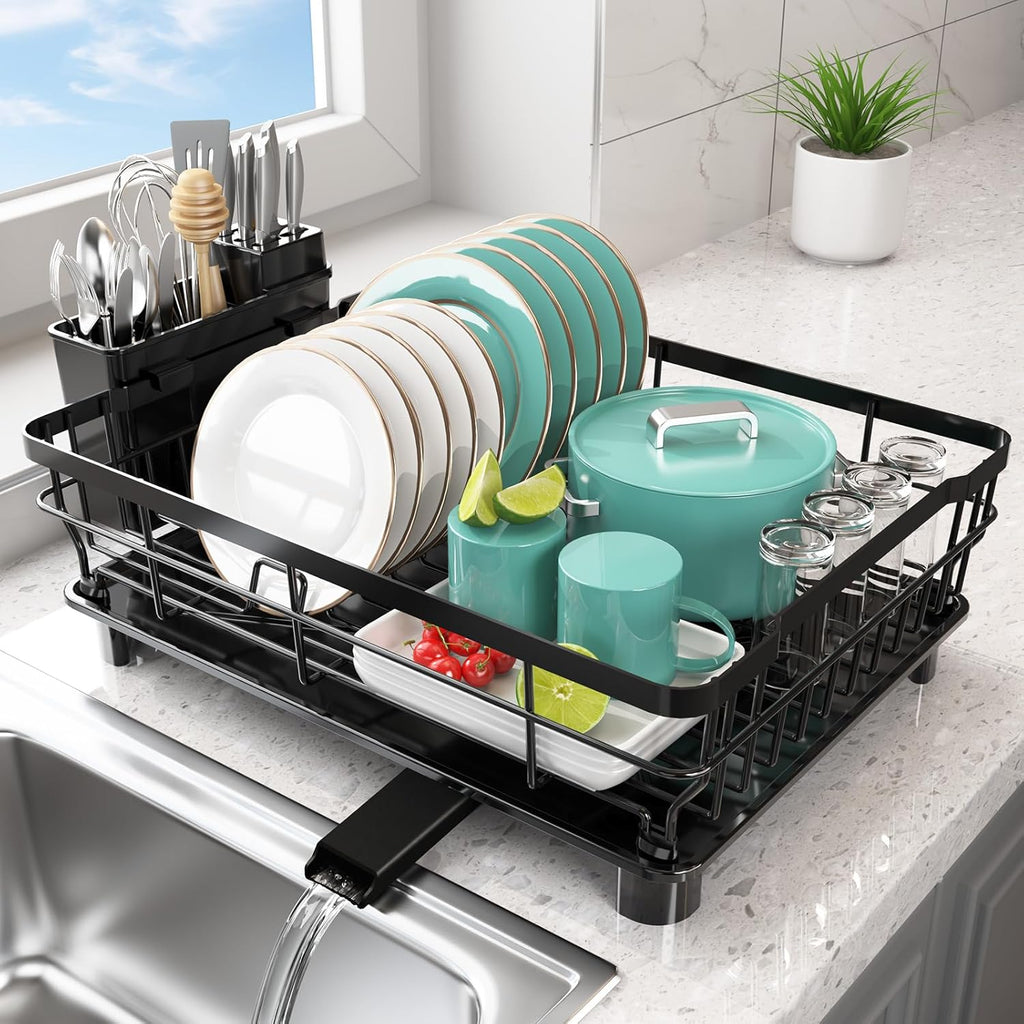 Dish Drying Rack - Space Saving Dish Rack - Dish Racks for Kitchen Counter with