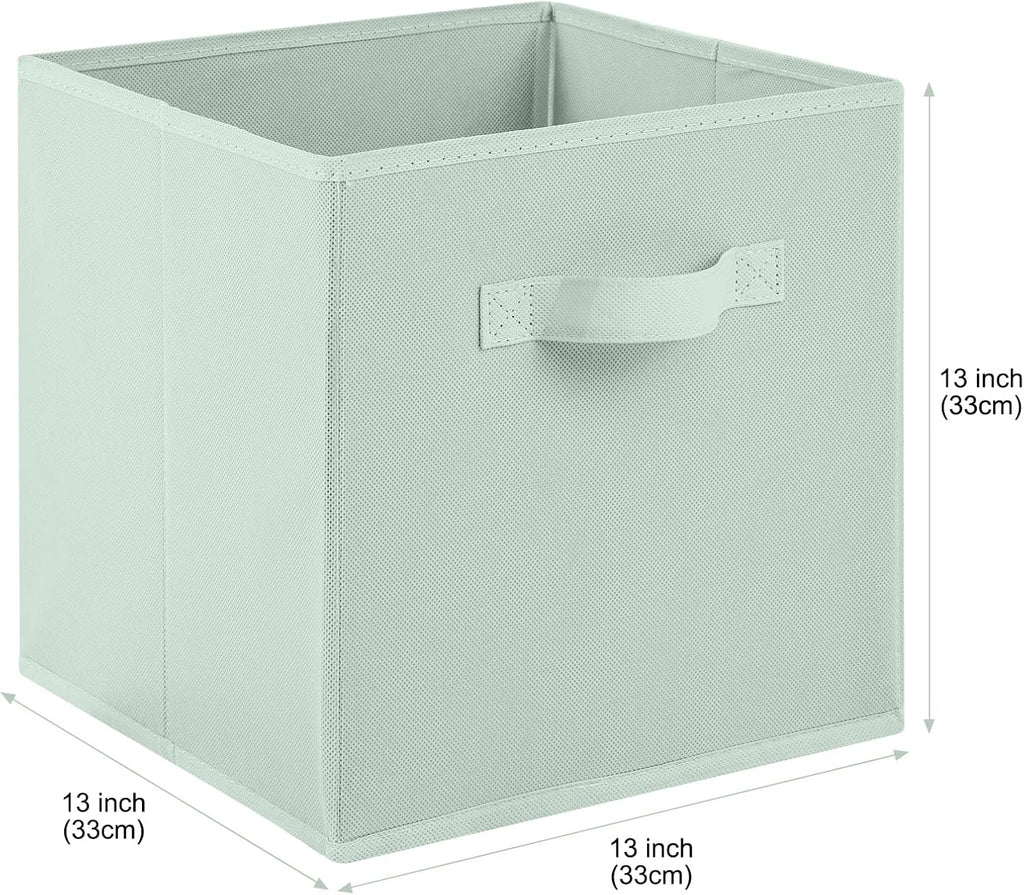Stero 13x13x13 Inch Fabric Storage Bins 6 Pack Fun Colored Durable Storage Cubes with Handles