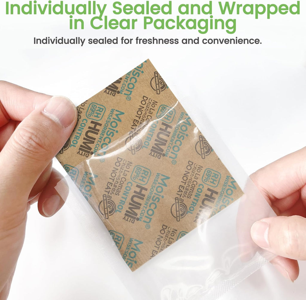 8 Gram 15 Pack 69% Two-Way Humidity Control Packs for Storing 1 oz, Size 8 for Travel Case