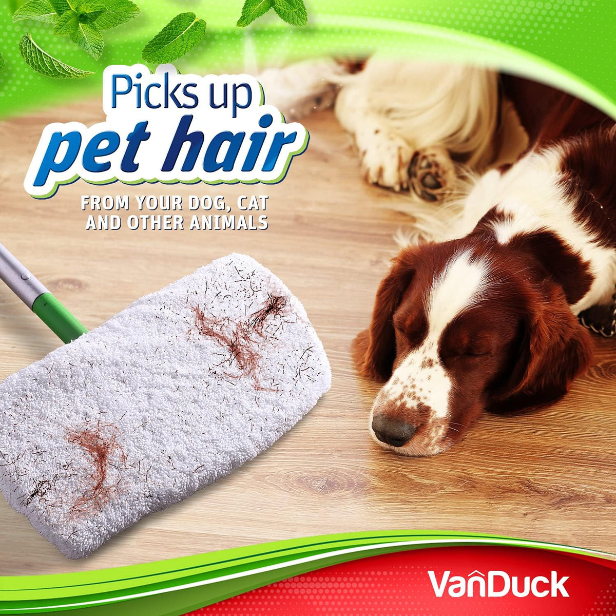 VanDuck Reusable 100% Cotton Mop Pads Compatible with Swiffer Sweeper (4-Pack), Terry Cloth Mop