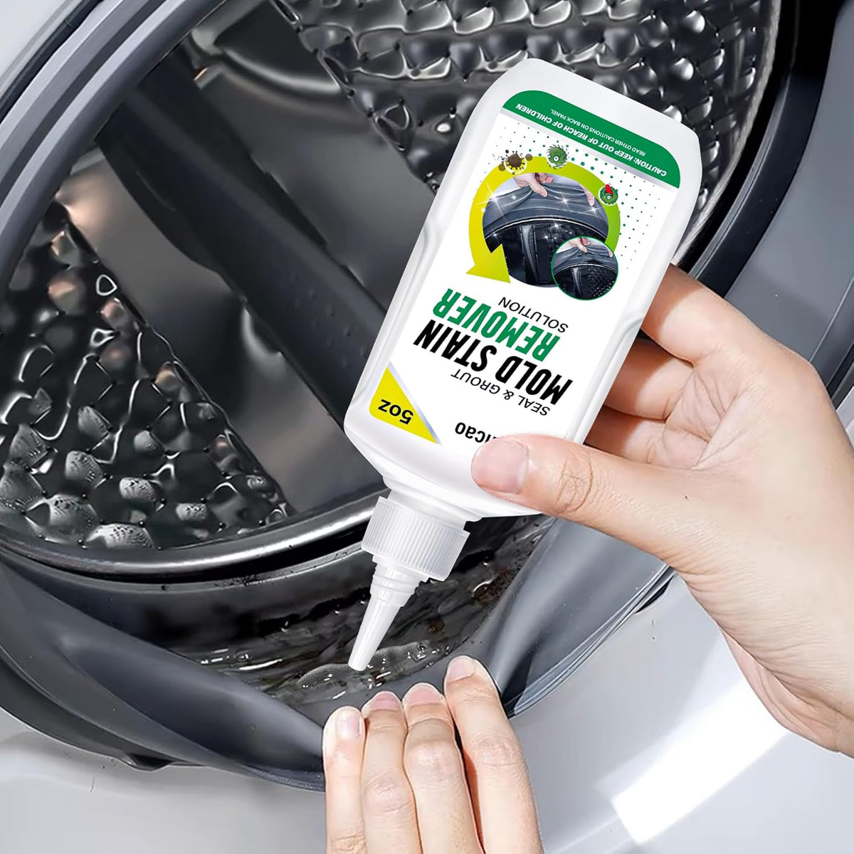 10oz Stain Remover Gel Cleaner, Home Stain Remover Cleaner for Front Loader Washing Machine Black
