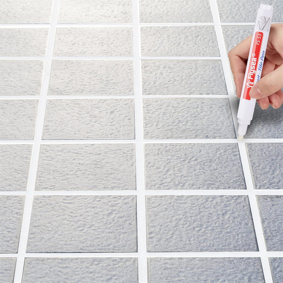 12 Pieces Grout Tile Pen Grout Restorer Pen Renew Repair Marker for Tile Wall Floor (White)