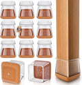 Chair Leg Floor Protectors Square Chair Leg Protectors for Hardwood Floors Silicone Caps Felt