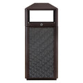 Square Waste Container with Dome Lid | Commercial Outdoor Garbage and Trash Container,Coffee 15