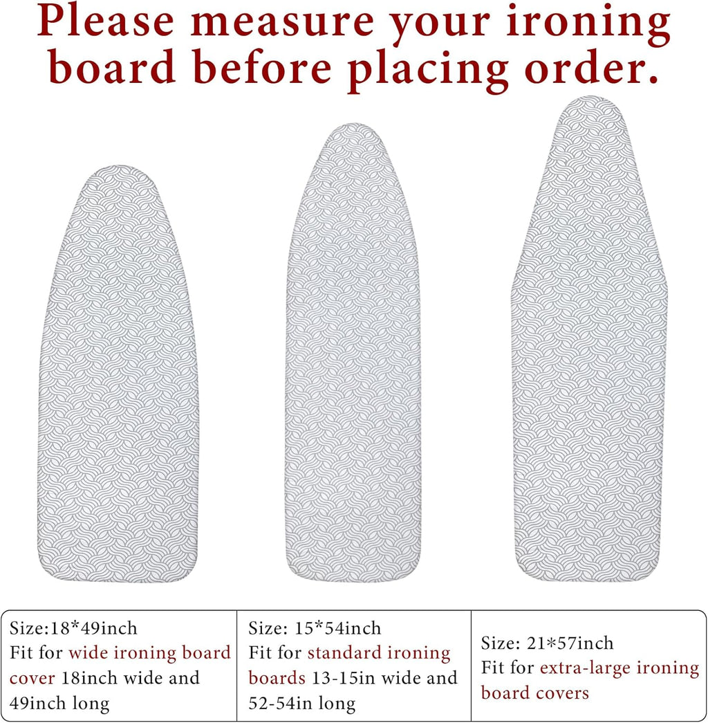 Dalykate Ironing Board Cover and Pad, 15" x 54", Thick Padding, Elastic Edge, Scorch & Stain