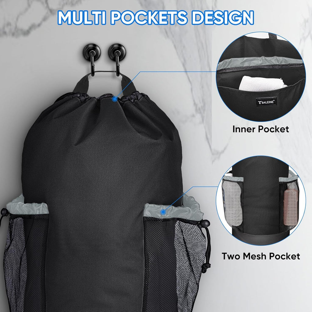BALEINE 150L Laundry Bag Backpack, 900D Oxford Fabric Large Travel Laundry Bags with Shoulder