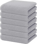 Homaxy 100% Cotton Waffle Weave Kitchen Dish Towels, Ultra Soft Absorbent Quick Drying Cleaning