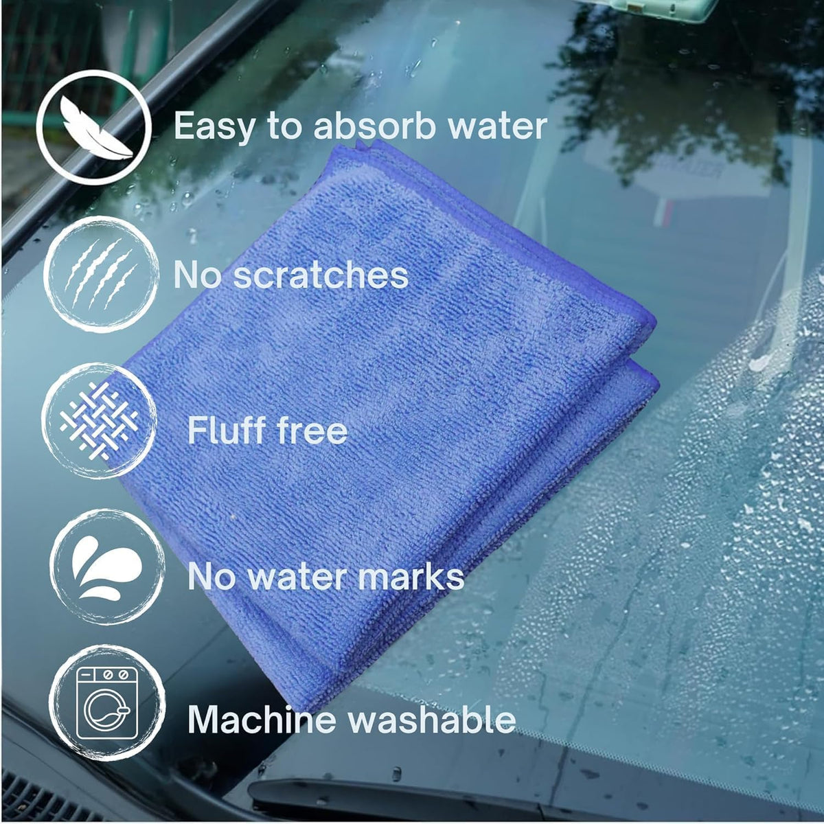 Single Microfiber Cleaning Cloth 40x40 cm - Ultra Absorbent Microfiber Cloth for Home, Kitchen Car