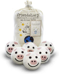 Friendsheep Wool Dryer Balls 6 Pack XL Organic Premium Reusable Cruelty Free Handmade Fair Trade No