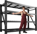 Bepatio 9400LBS Storage Shelves Heavy Duty Garage Shelving 67.6''W 4 Tier Adjustable Metal Shelving