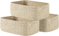 Small Woven Basket, 12 x 8 x 4.5 Inches, Storage Basket for Organizing, Cute Small Rope Shelf