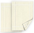 Pearl Linens Pack of 2 100% Cotton Bathmat 20x30 inches, Soft & Absorbent Quick Dry Bathroom Mat