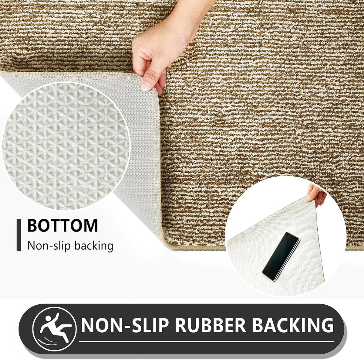 REFETONE Indoor Doormat, Front Door Mat 20"x32" Absorbent Rubber Backing Non Slip Back Door Mats