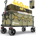 Sekey 48''L Collapsible Foldable Extended Wagon with 440lbs Weight Capacity, Heavy Duty 300L