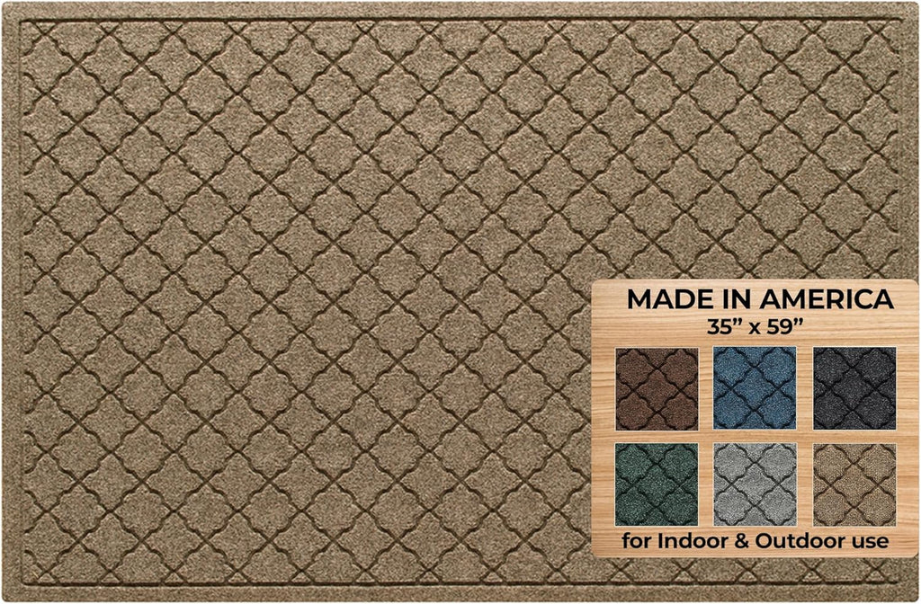 WaterHog Heavy Duty Doorway Mat, 3' x 5', Made in USA, Durable & Skid-Resistant Entryway Mat