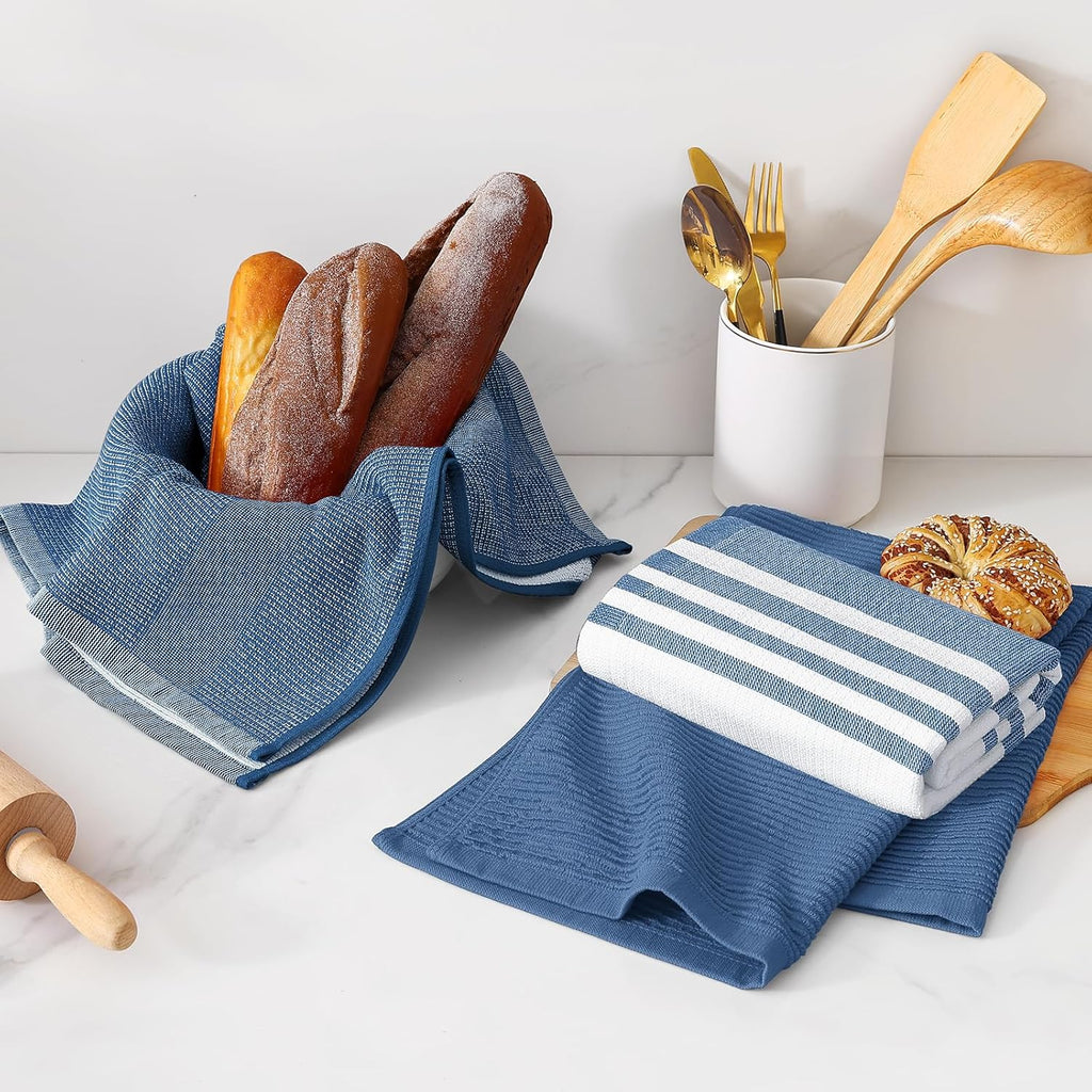 Homaxy Premium Kitchen Towels(18”x 28”, 9 Pack), Large Cotton 380 GSM Kitchen Hand Towels, Soft and
