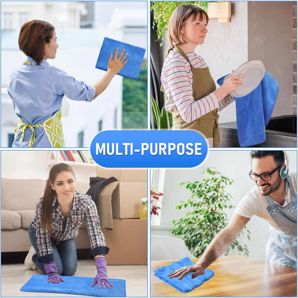 Newwiee 3 Pcs Extra Large Microfiber Cleaning Cloth 30" x 20" Washable Reusable Microfiber Towel