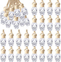 BBTO 50 Pcs Hanging Car Air Freshener Car Diffuser Bottles Empty Glass Perfume Bottle Freshener