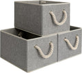 StorageWorks Storage Baskets for Shelves, Foldable Fabric Closet Storage Bins with Handles, Fabric