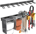 WALMANN Wall Mounted Garden Tool Organizer for Garage, Heavy Duty Folding Chair Storage Rack
