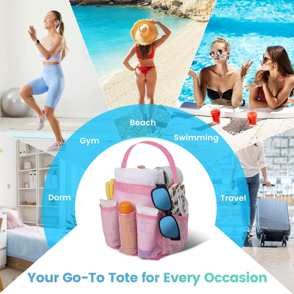Shower Caddy Portable for College Dorm Room Essentials for Girls with 9 Pockets,Large-Capacity