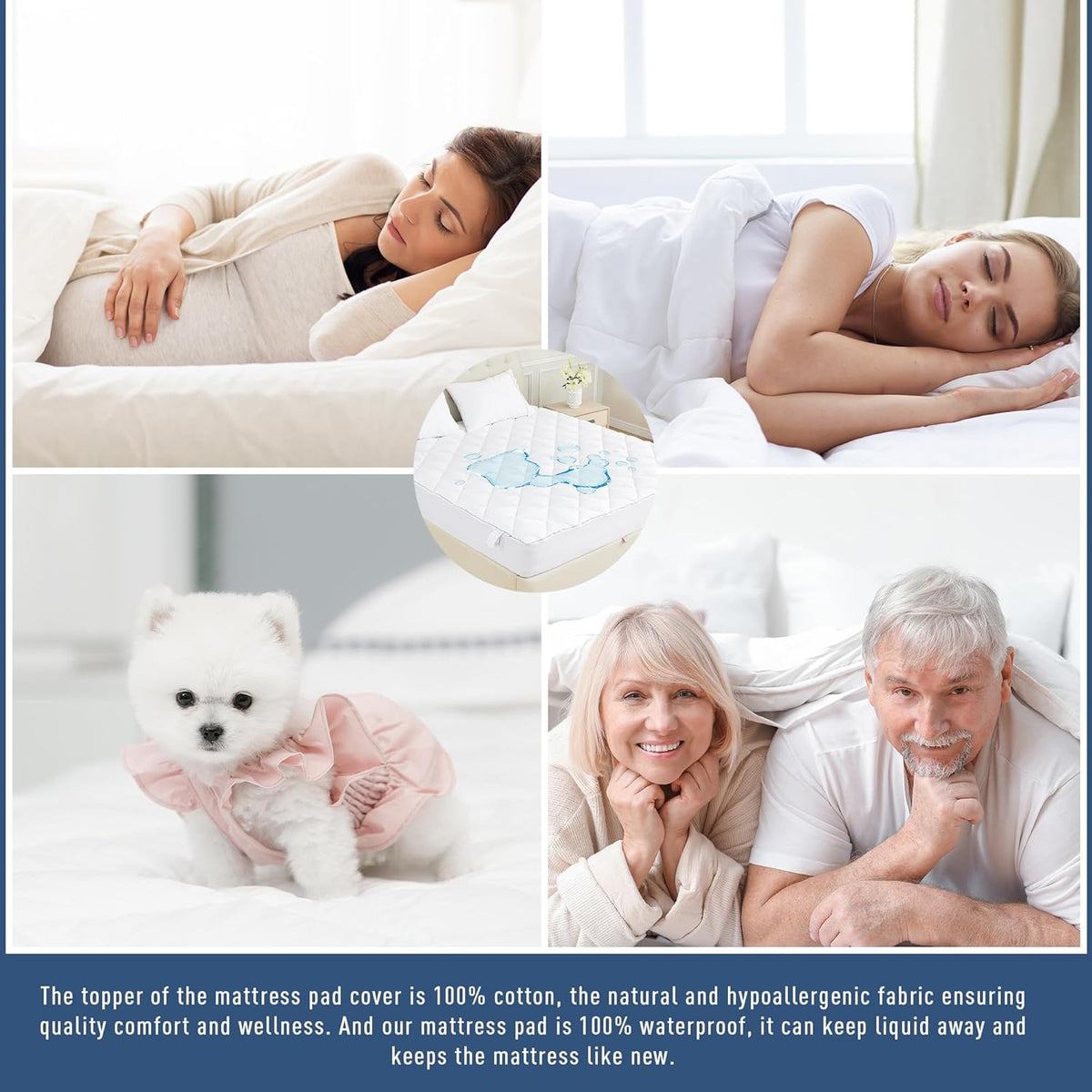 Sunflower Quilted Twin XL Mattress Protector, Mattress Pad Twinxl College Dorm, Cotton Twin XL