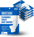 Toilet Seat Covers Flushable - Upgraded XL Size| Biodegradable Paper Covers for Adults, Kids
