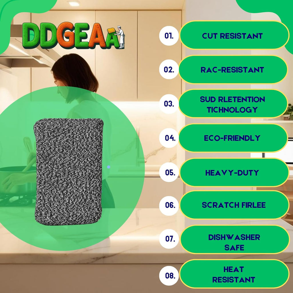 Heavy - Duty Kitchen Sponge - 20 Times More Durable, Scratch Free, Suitable for Non - Stick
