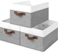 StorageWorks Storage Baskets for Shelves, Foldable Fabric Closet Storage Bins with Handles, Fabric