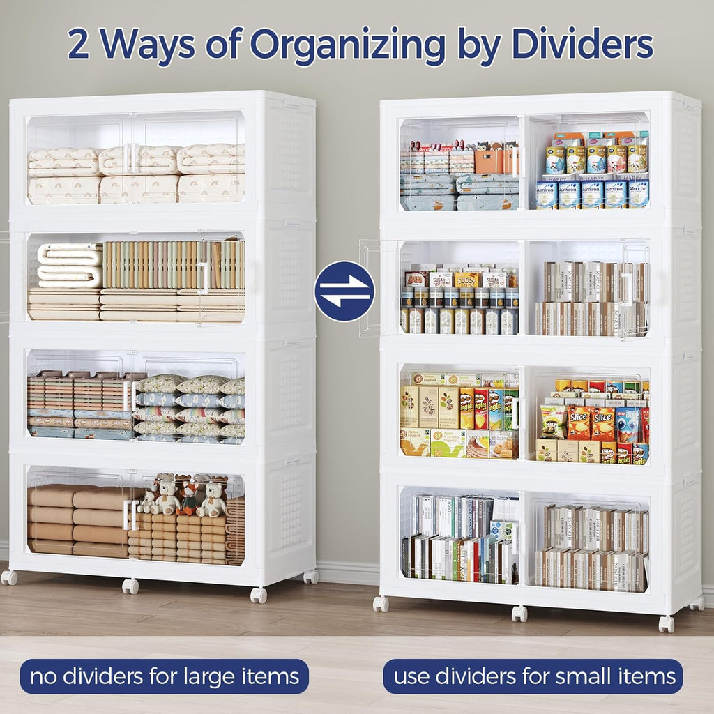 200GAL Extra Large Storage Bins with Lid, 800Qt Stackable Closet Organizers and Drawers