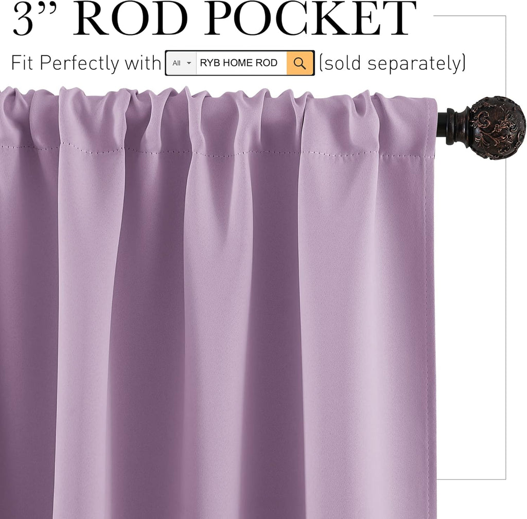 RYB HOME RV Curtains for Camper Windows - Soft Thermal Insulated Small Window Curtain Tiers for