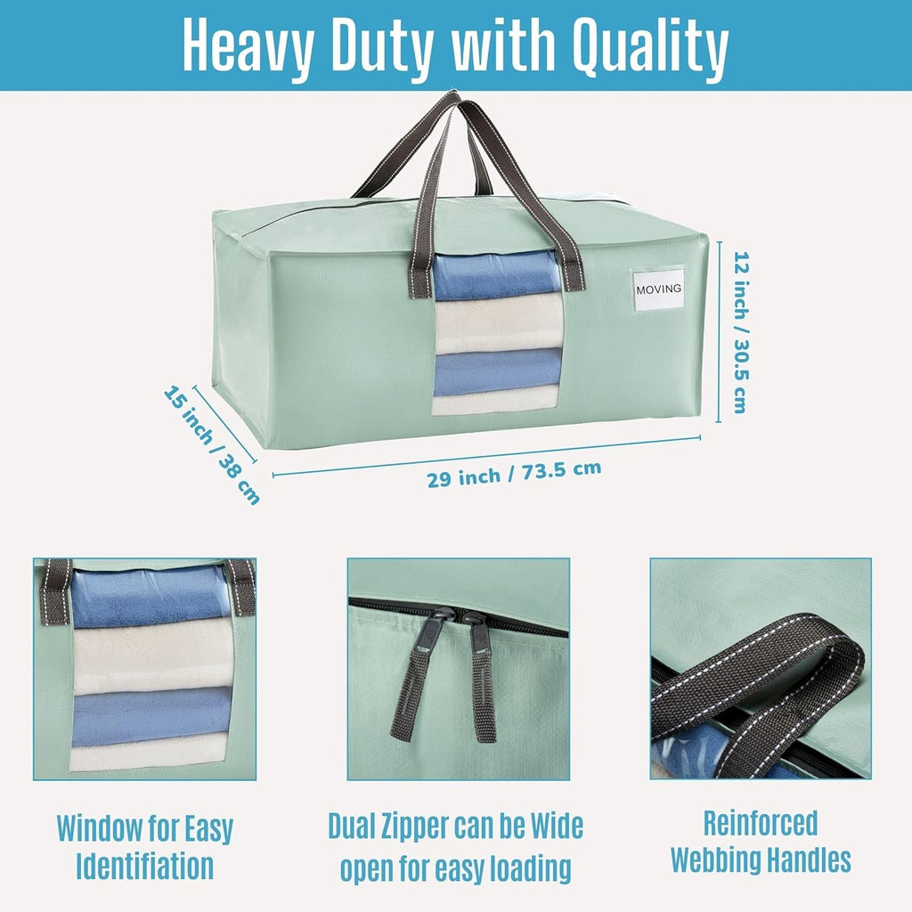 VENO 8 Pack Moving Bags for College, Heavy-Duty Storage Totes, Moving Boxes and Wardrobe Packing