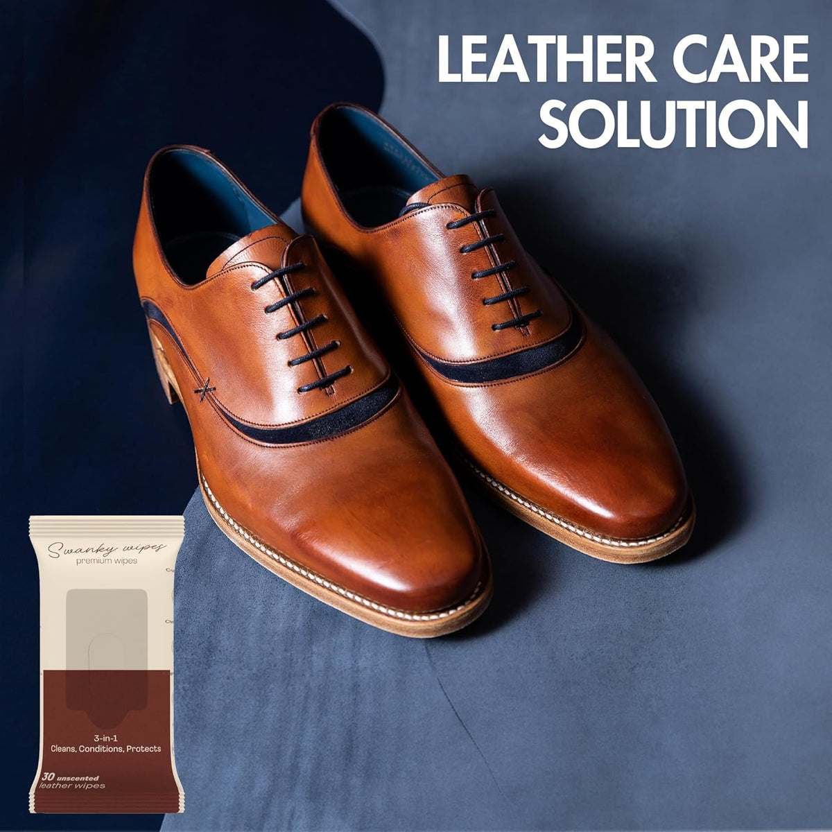 Swanky Leather Wipes - Leather Cleaner and Conditioner for Purses, Shoes, Furniture Polish & Car