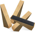 4 Pack Wooden Door Stop - Non-Slip Door Stoppers for Floor - Door Wedges for All Door Types and