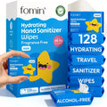 Fomin Mini Hand Sanitizer Wipes 16 Pack (8 Count) - Fragrance Free Mini Wet Wipe - pH Balanced