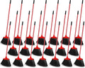 WILLBOND 20 Pcs Heavy Duty Broom Outdoor Indoor Commercial Angle Brooms Bulk for Courtyard Garage
