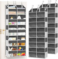 2 Pack Over the Door Organizer 5 Tiers, Extra Large Behind Door Storage of 10 Compartments, 80 lbs