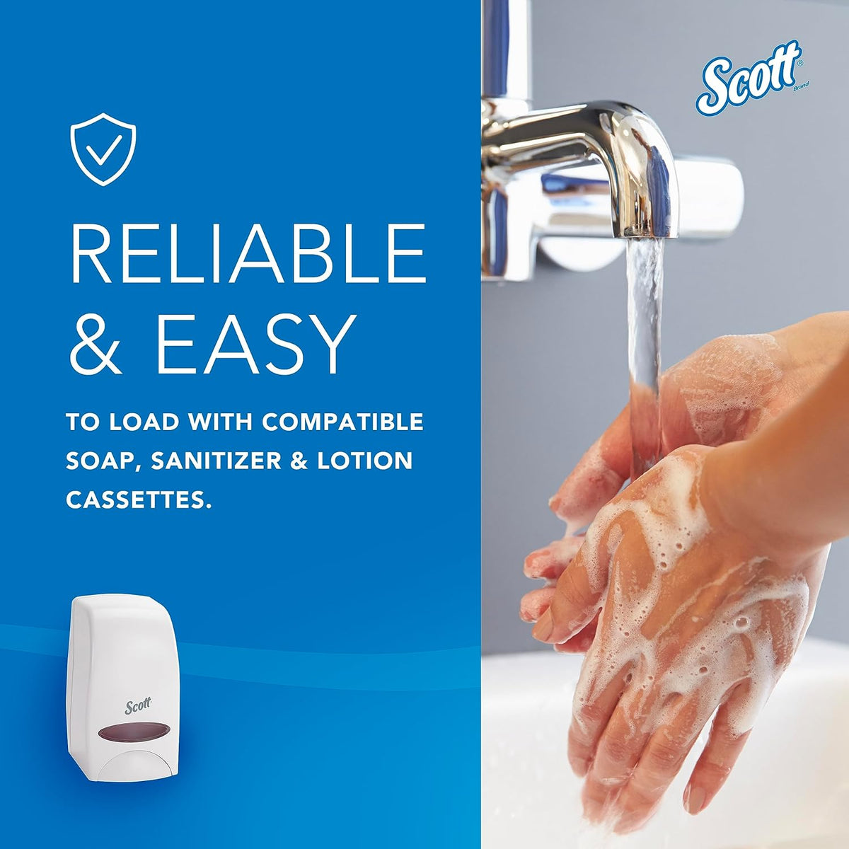 Bundle of Scott® Foam Hand Soap with Moisturizers, 1.0 L Pink, Floral Scent Refills + Scott