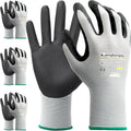 3-Paris Medium Work Gloves for Men and Women, Nitrile Coated Safety Protective Gloves with Grip