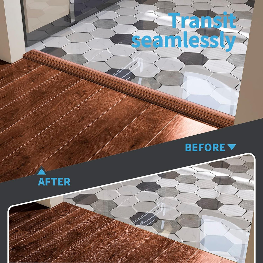 Art3d 10 FT Self Adhesive Vinyl Floor Transition Strip, Laminate Floor Strip Floor Flat Divider