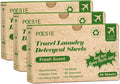 Poesie Travel Liquidless Laundry Detergent Sheets Portable Laundry Strips Travel Dorm Home Fresh