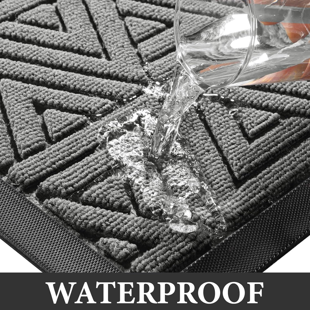 Yimobra Large Door Mat 36x24, All-Weather Waterproof Non-Slip Welcome Matt Outdoor, Heavy Duty Non