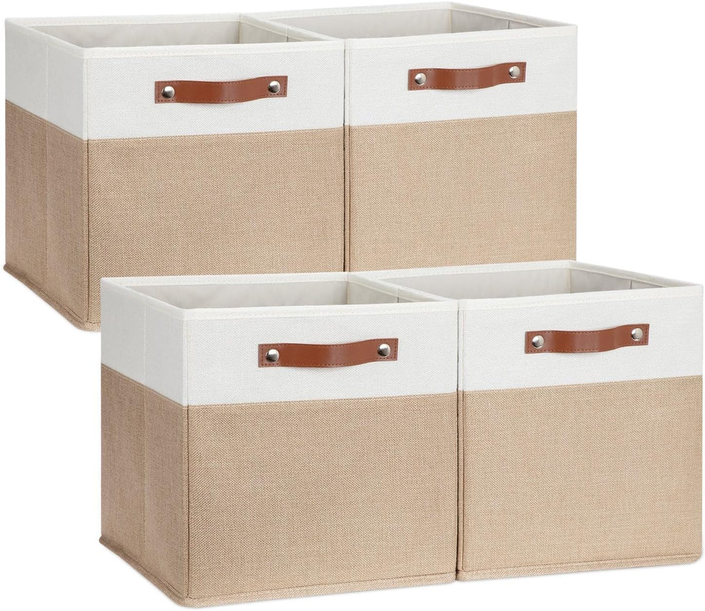 DULLEMELO Cube Storage Bins,12 x 12 x 12 inch Fabric Storage Cubes for Organizing,Collapsible