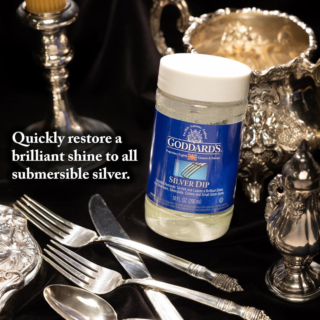 Goddard’s Silver Cleaner Dip – Silver Jewelry Cleaner Solution for Hard-to-Reach Silverplate