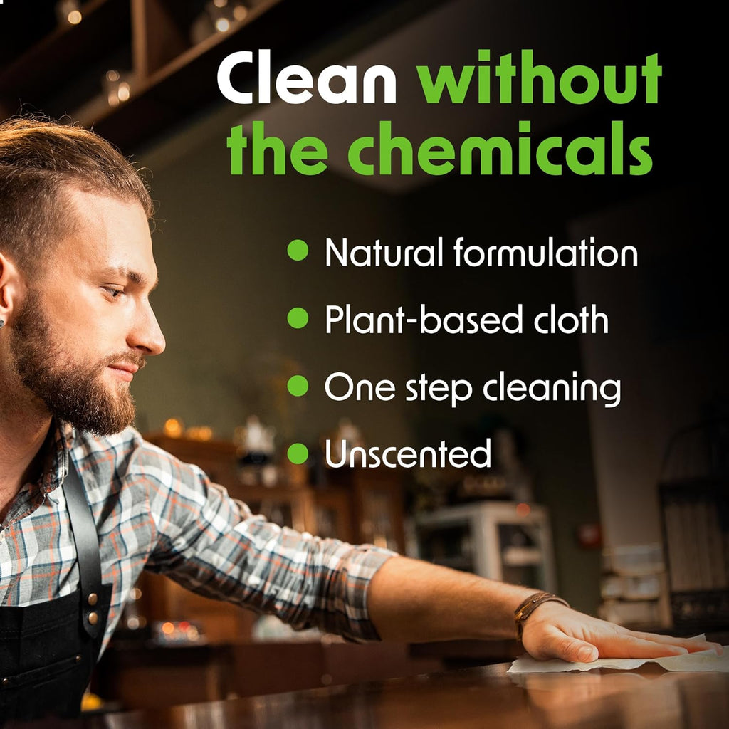 Wipex Table Bussers - Natural Cleaning Vinegar Counter and Table Wipes, 400 Ct Unscented Disposable