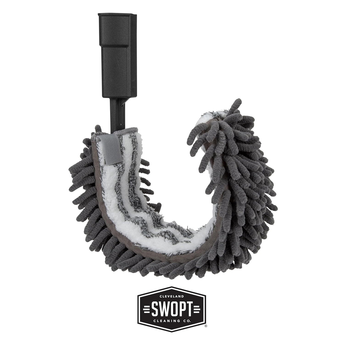 SWOPT 18” Microfiber Dust Mop, Microfiber Flexible Duster, Cotton Mop + 60" Steel Handle, Combo
