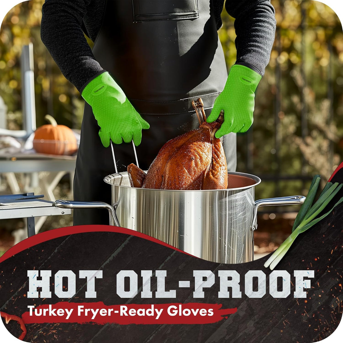 KITCHEN PERFECTION S Silicone Smoker Oven Gloves -Extreme Heat Resistant BBQ Gloves -Handle Hot